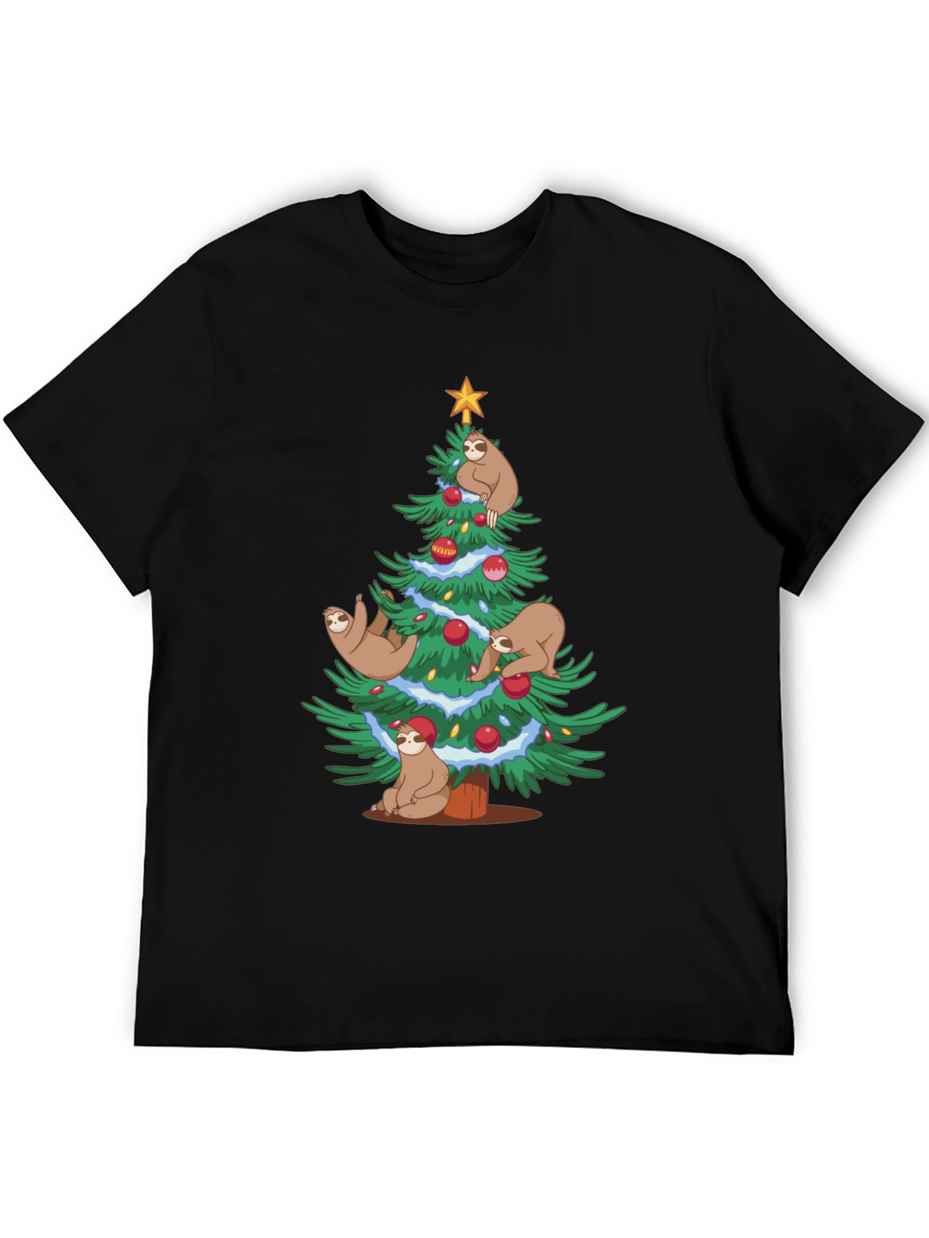 Sloth Christmas Tree Graphic Tee