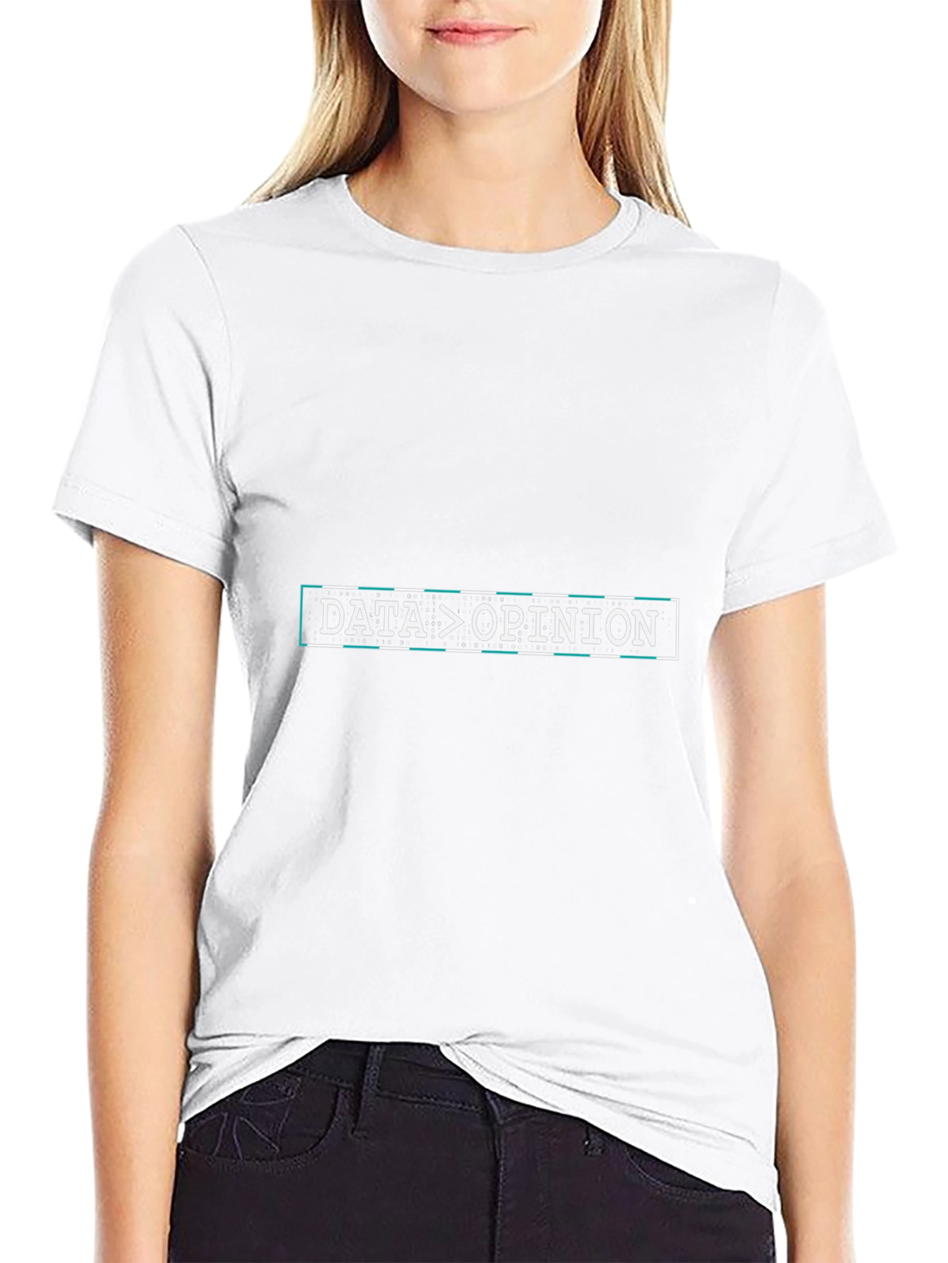 Data Over Opinion Black T-Shirt