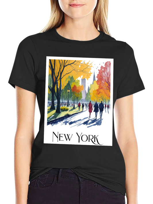 New York Cityscape Graphic Tee - Soft Cotton Blend