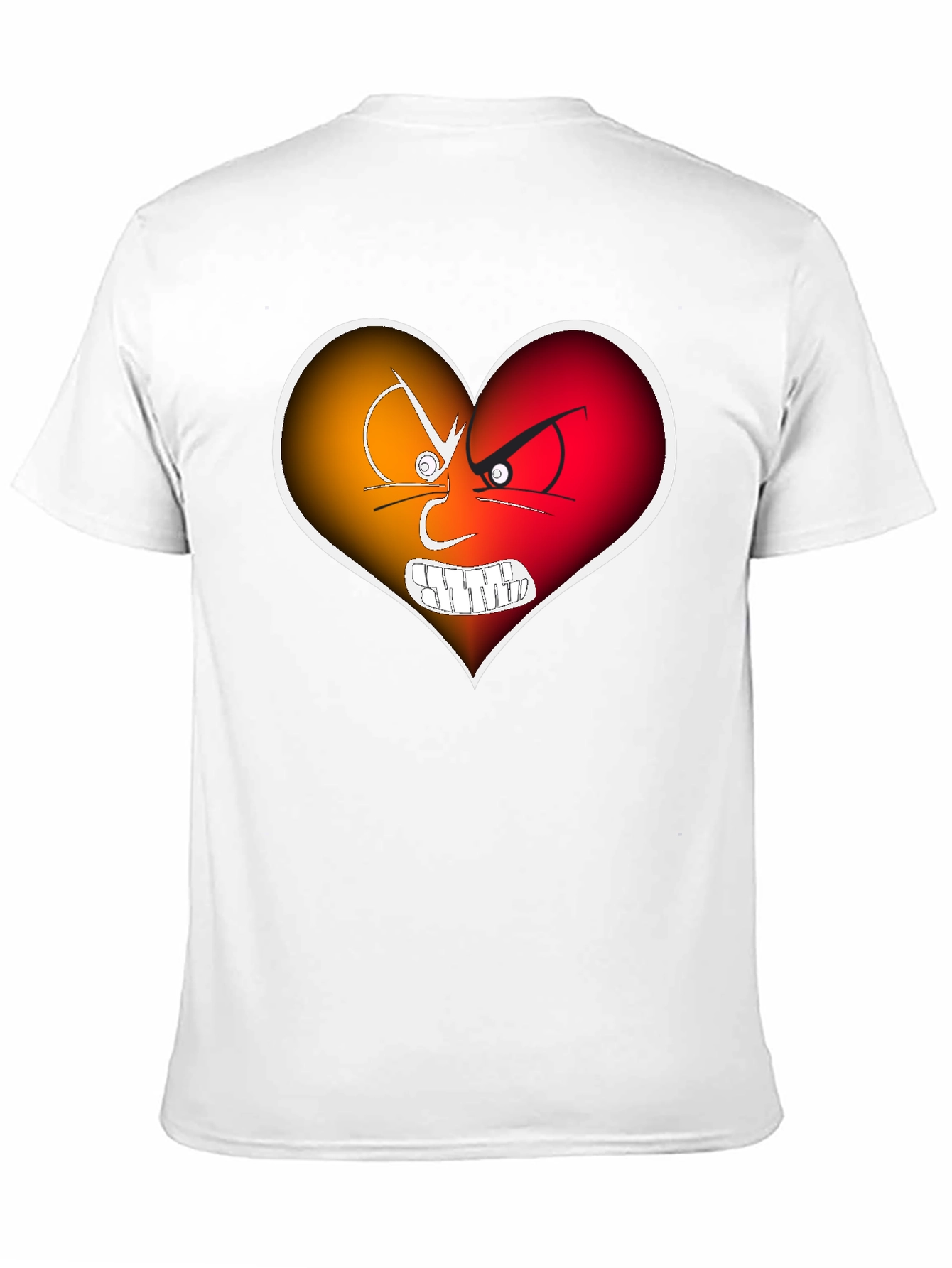 Angry Heart Graphic Black T-Shirt