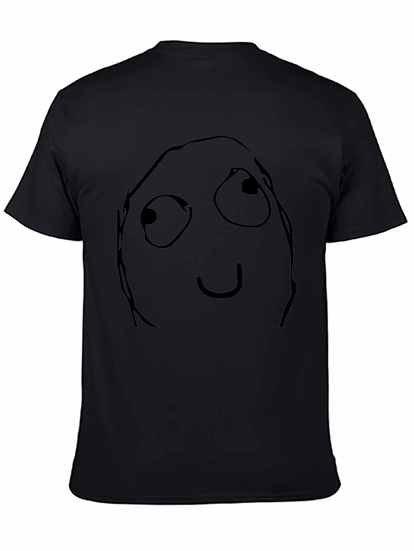 Funny Meme Face Black Graphic Tee