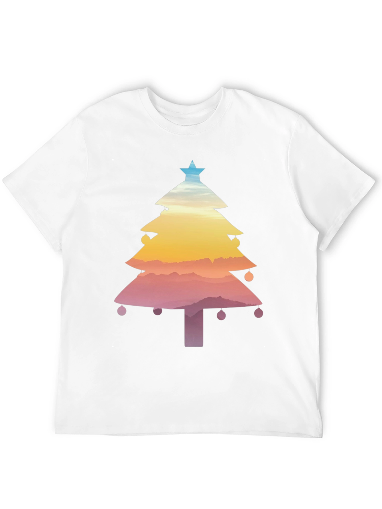 Christmas Tree Sunset Graphic Tee