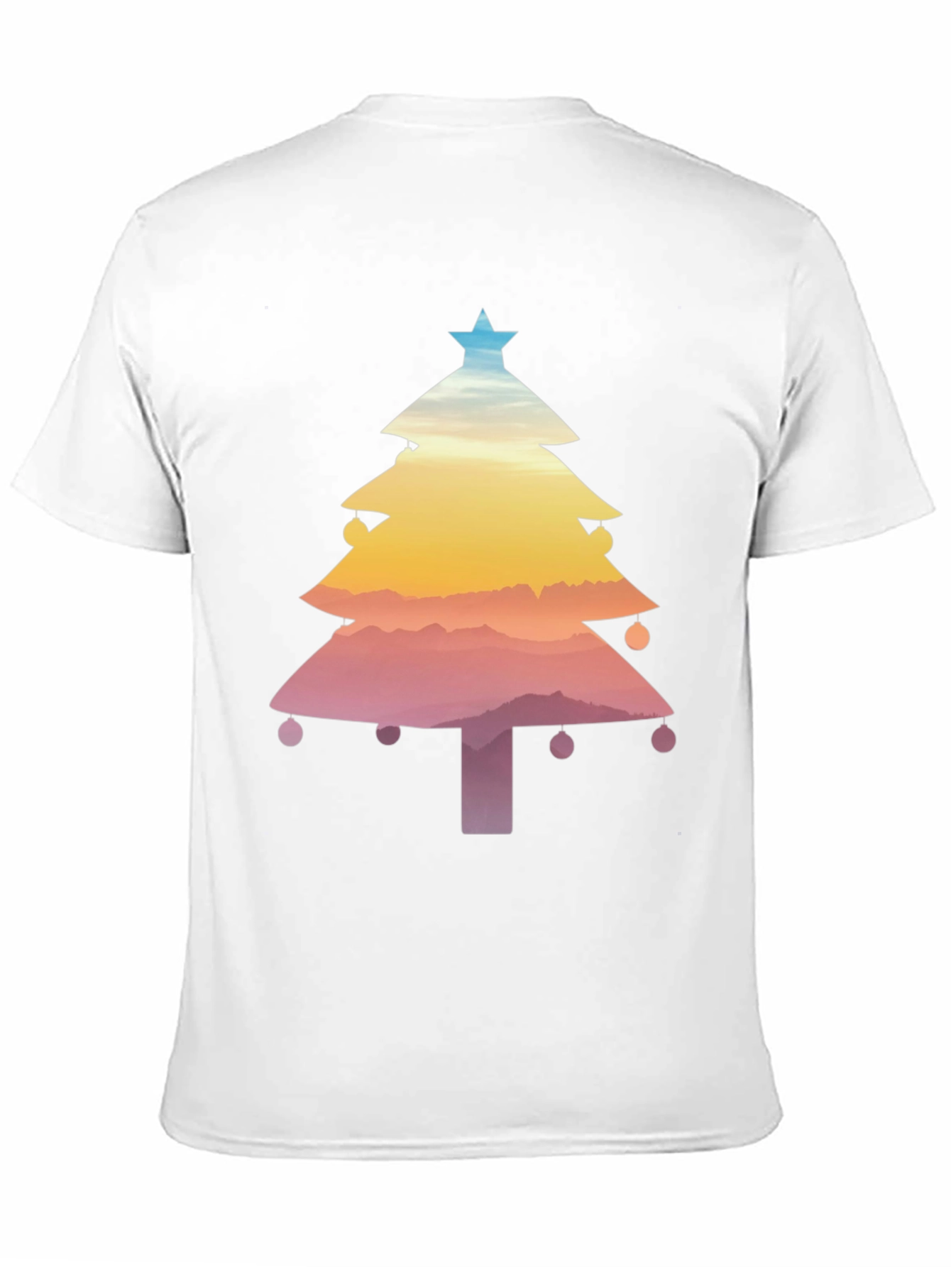 Christmas Tree Sunset Graphic Tee