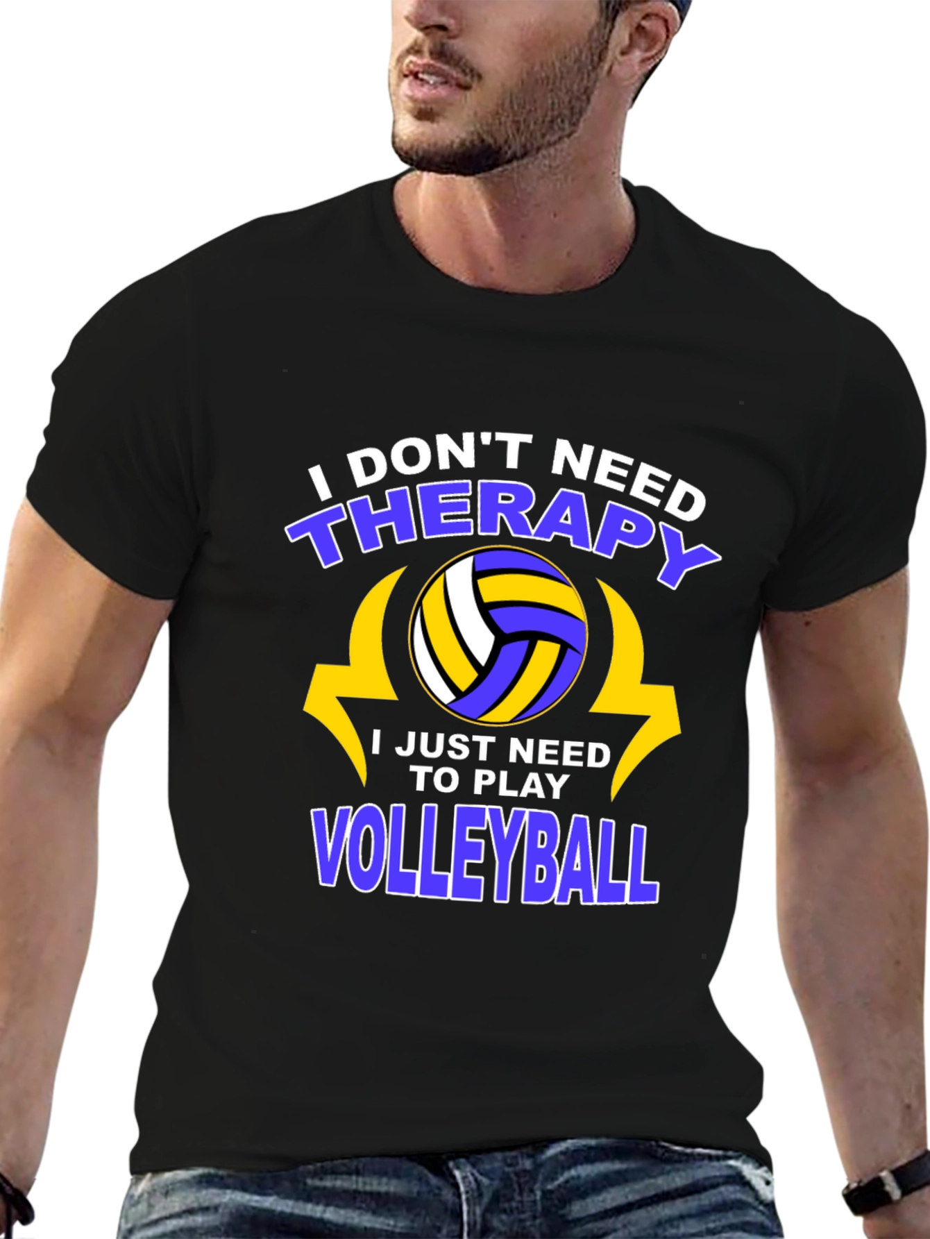 Volleyball Therapy T-Shirt - Play More Stress Less!
