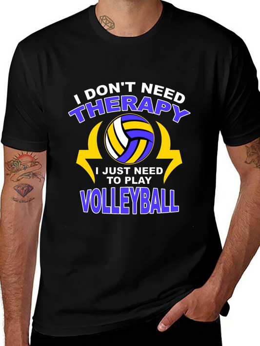 Volleyball Therapy T-Shirt - Play More Stress Less!