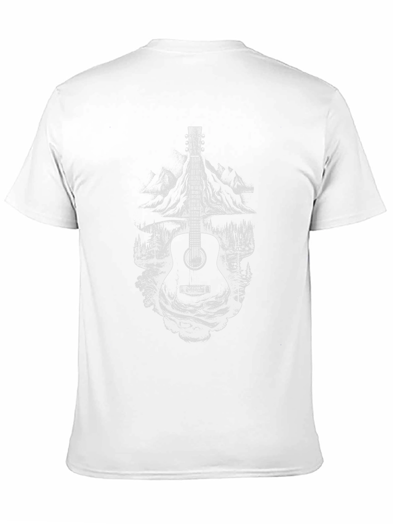 Guitar Nature Black T-Shirt Unique Graphic Tee