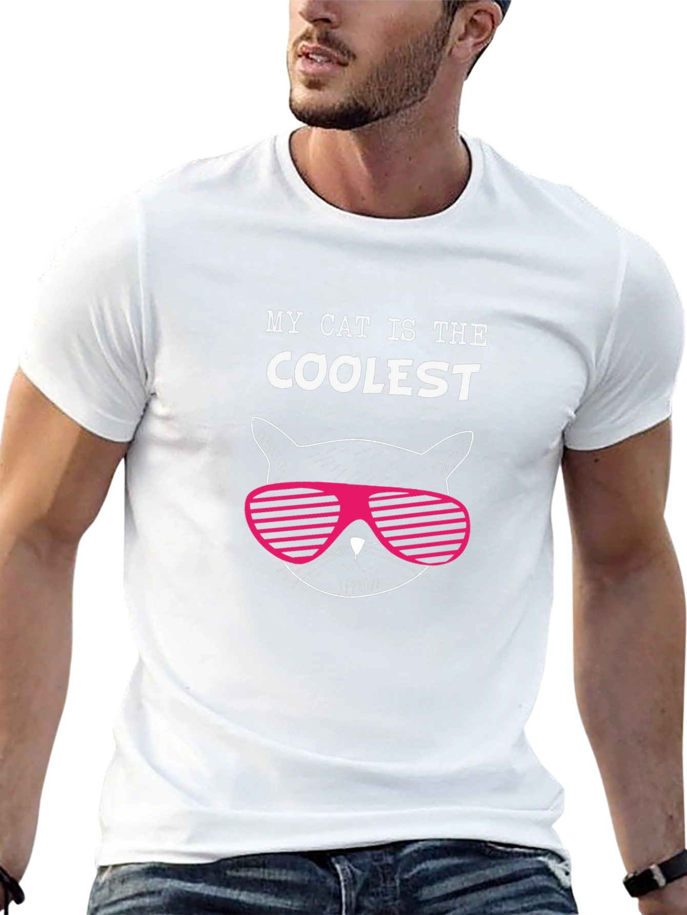 Cool Cat Graphic Tee - Black