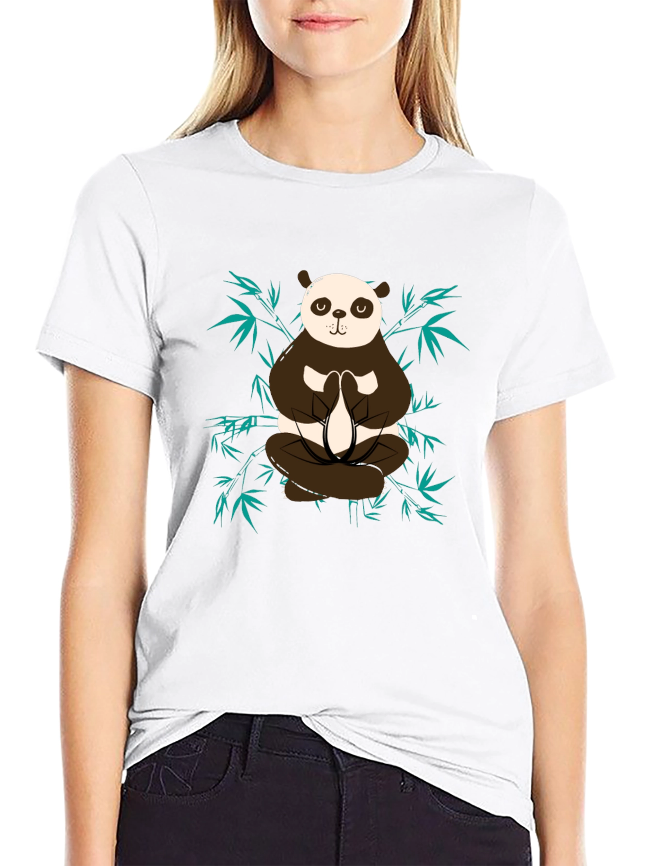 Meditating Panda Graphic Tee - Zen Style Shirt