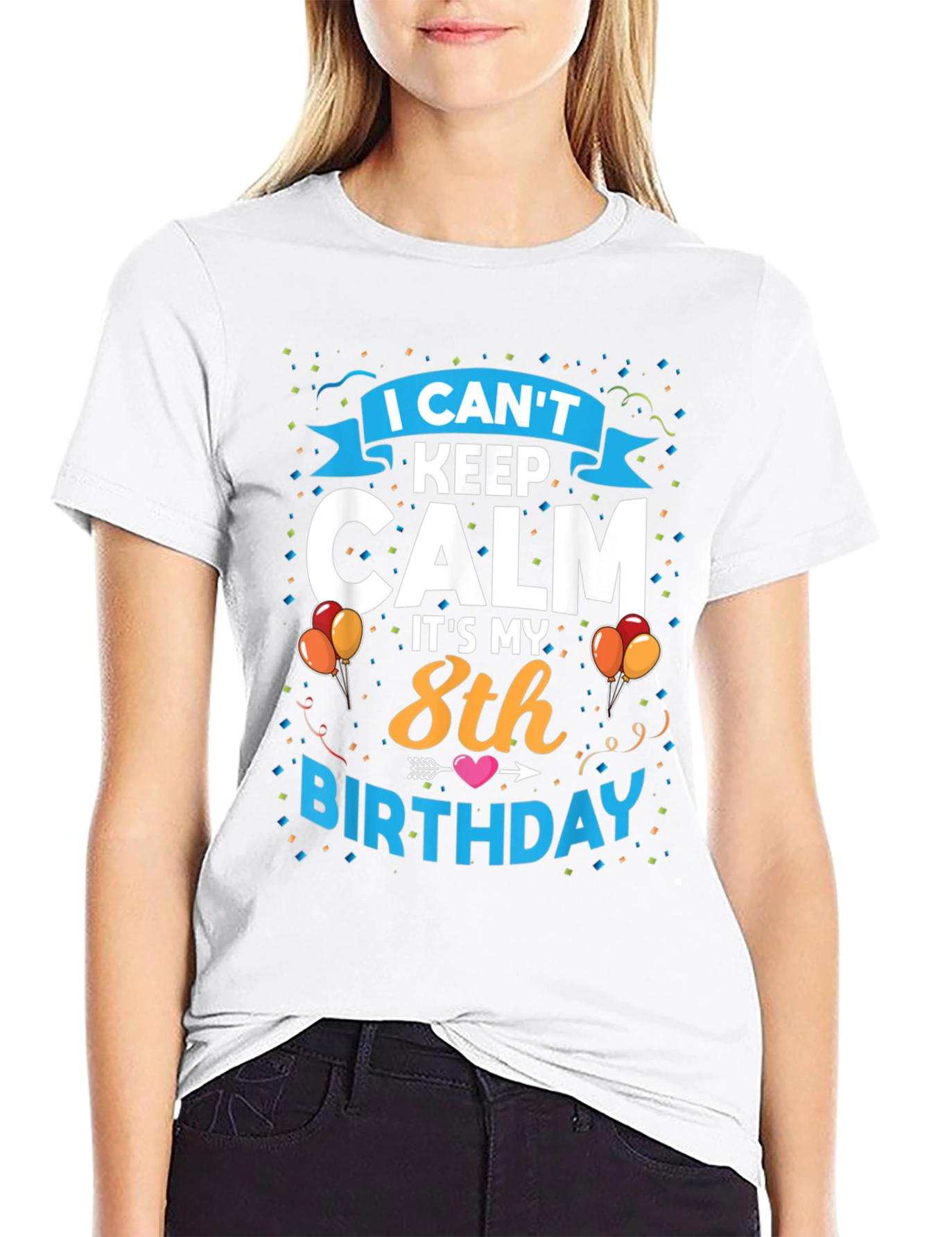 I Cant Keep Calm Its My 8th Birthday T-Shirt