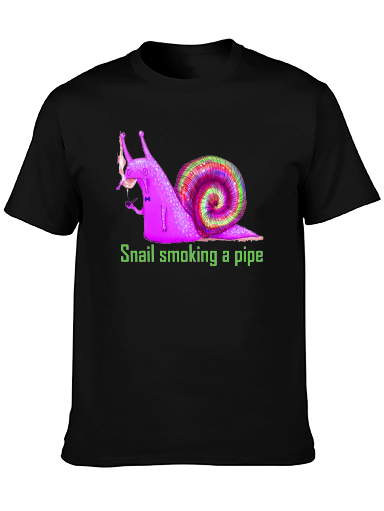 Snail Smoking Pipe T-Shirt Fun Design Tee
