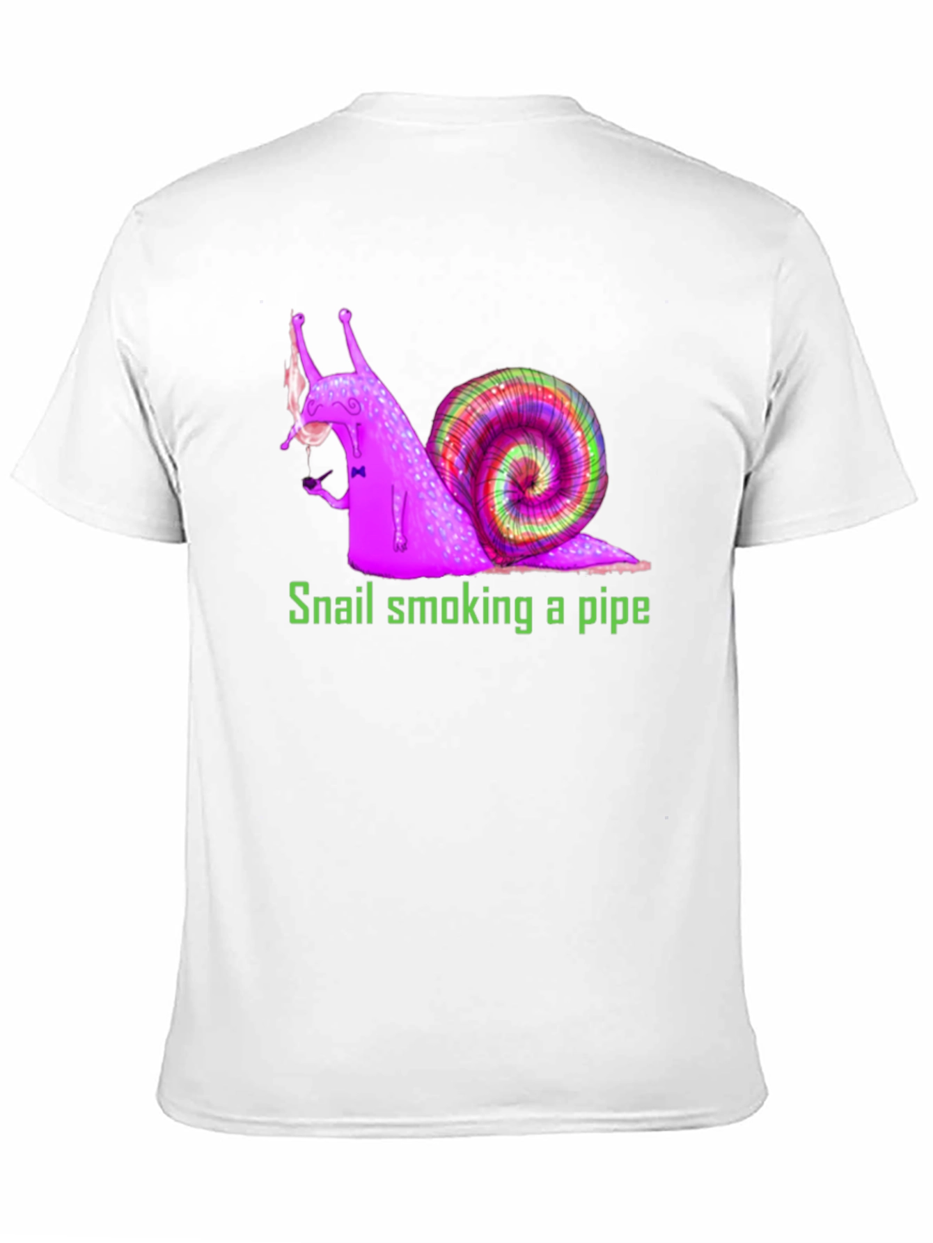 Snail Smoking Pipe T-Shirt Fun Design Tee