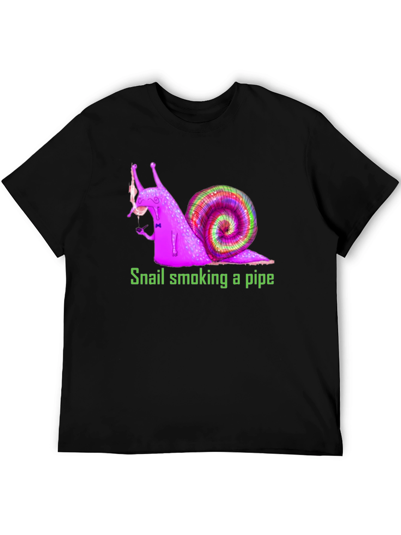 Snail Smoking Pipe T-Shirt Fun Design Tee