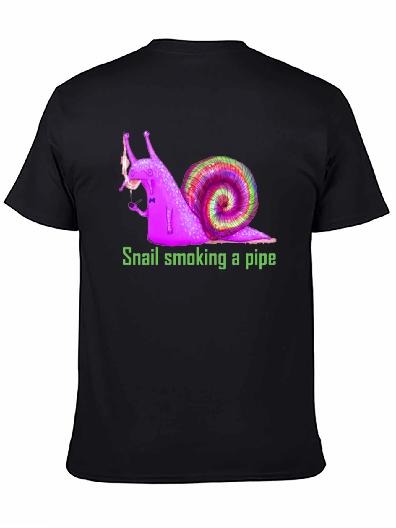 Snail Smoking Pipe T-Shirt Fun Design Tee
