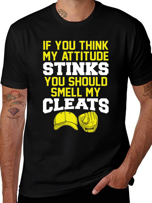 Attitude Stinks Smell Cleats Graphic T-Shirt
