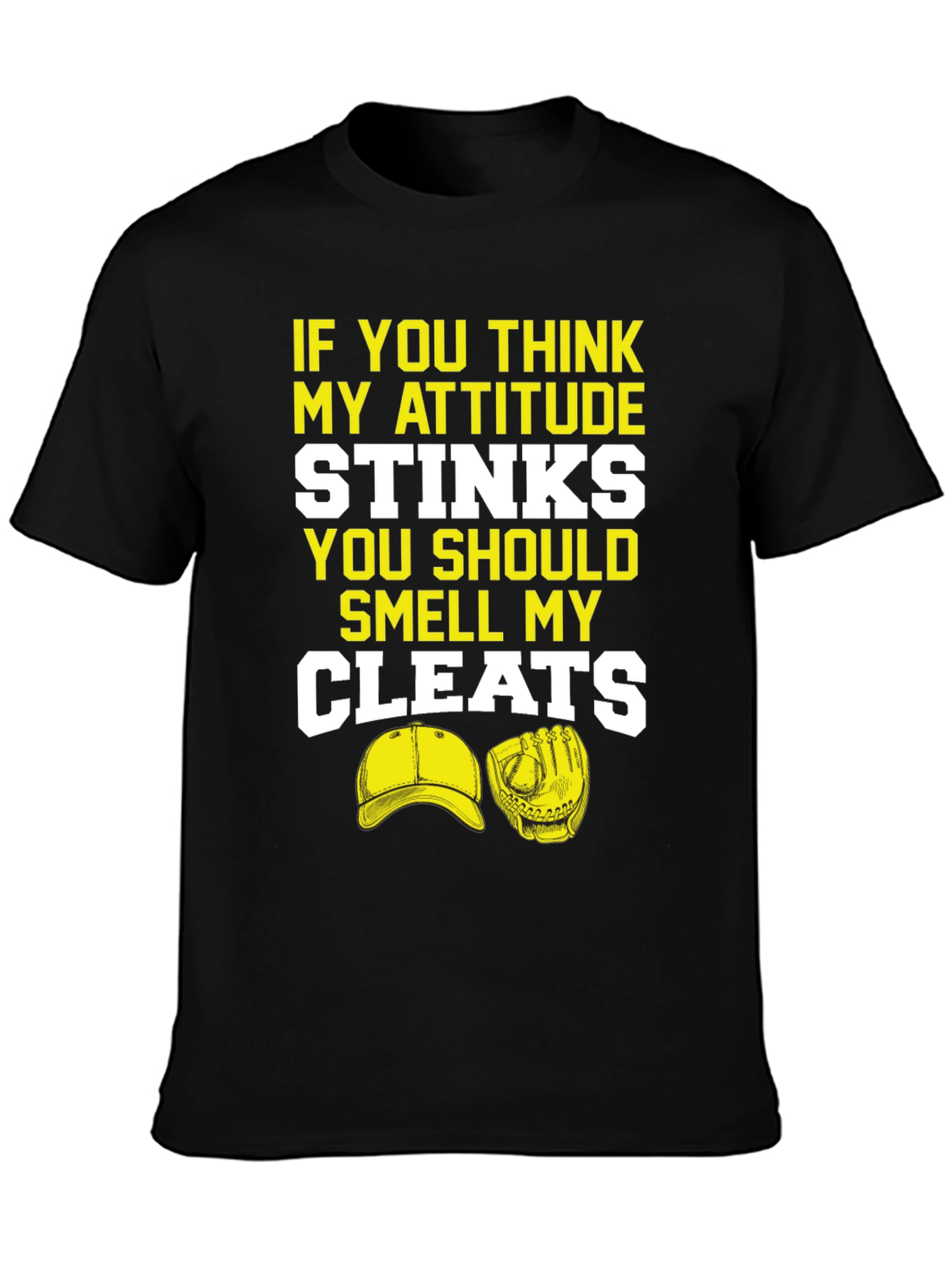 Attitude Stinks Smell Cleats Graphic T-Shirt