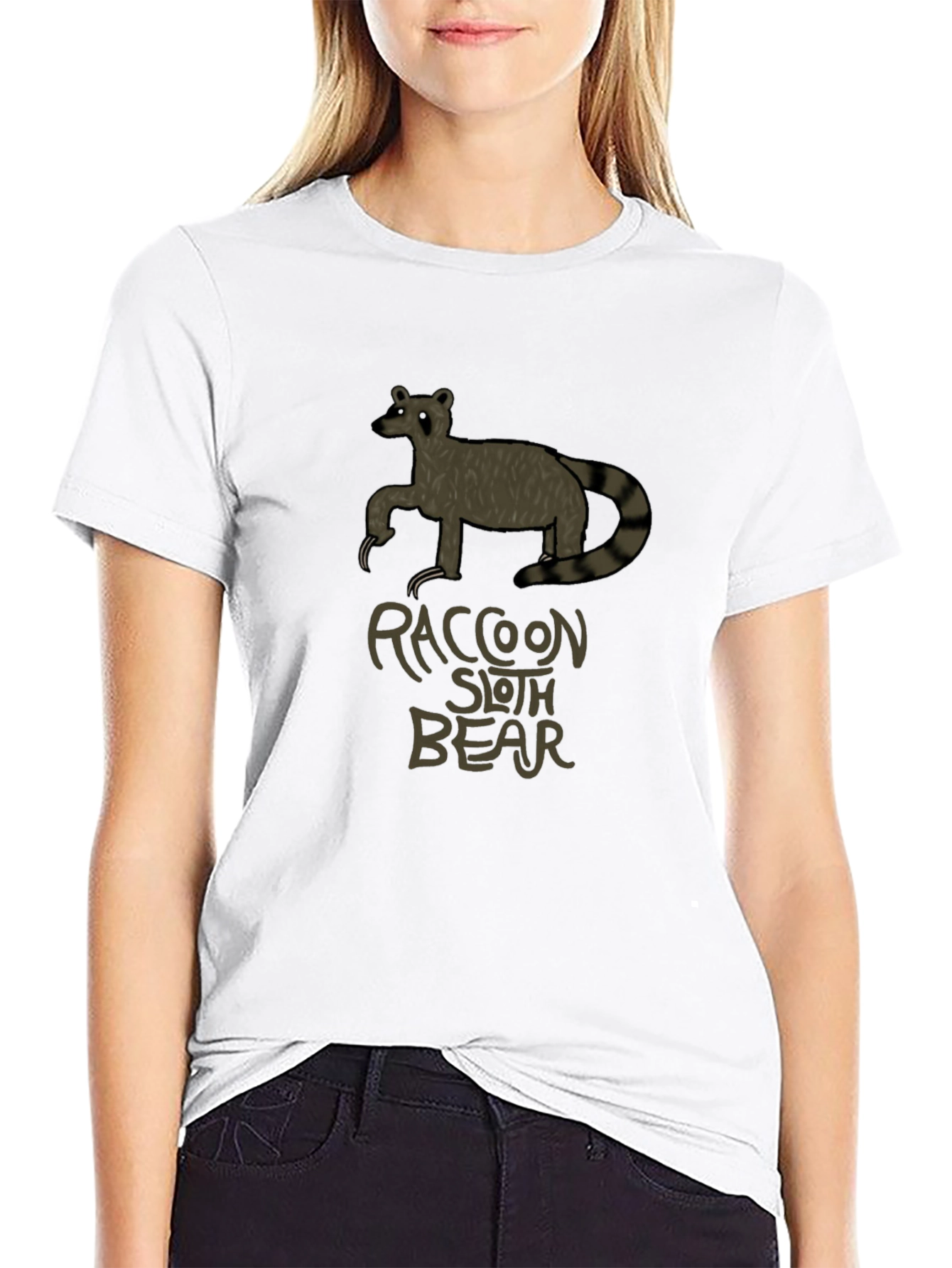 Raccoon Sloth Bear T-Shirt - Unique Graphic Tee