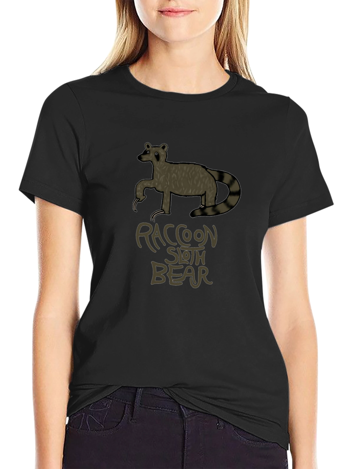 Raccoon Sloth Bear T-Shirt - Unique Graphic Tee