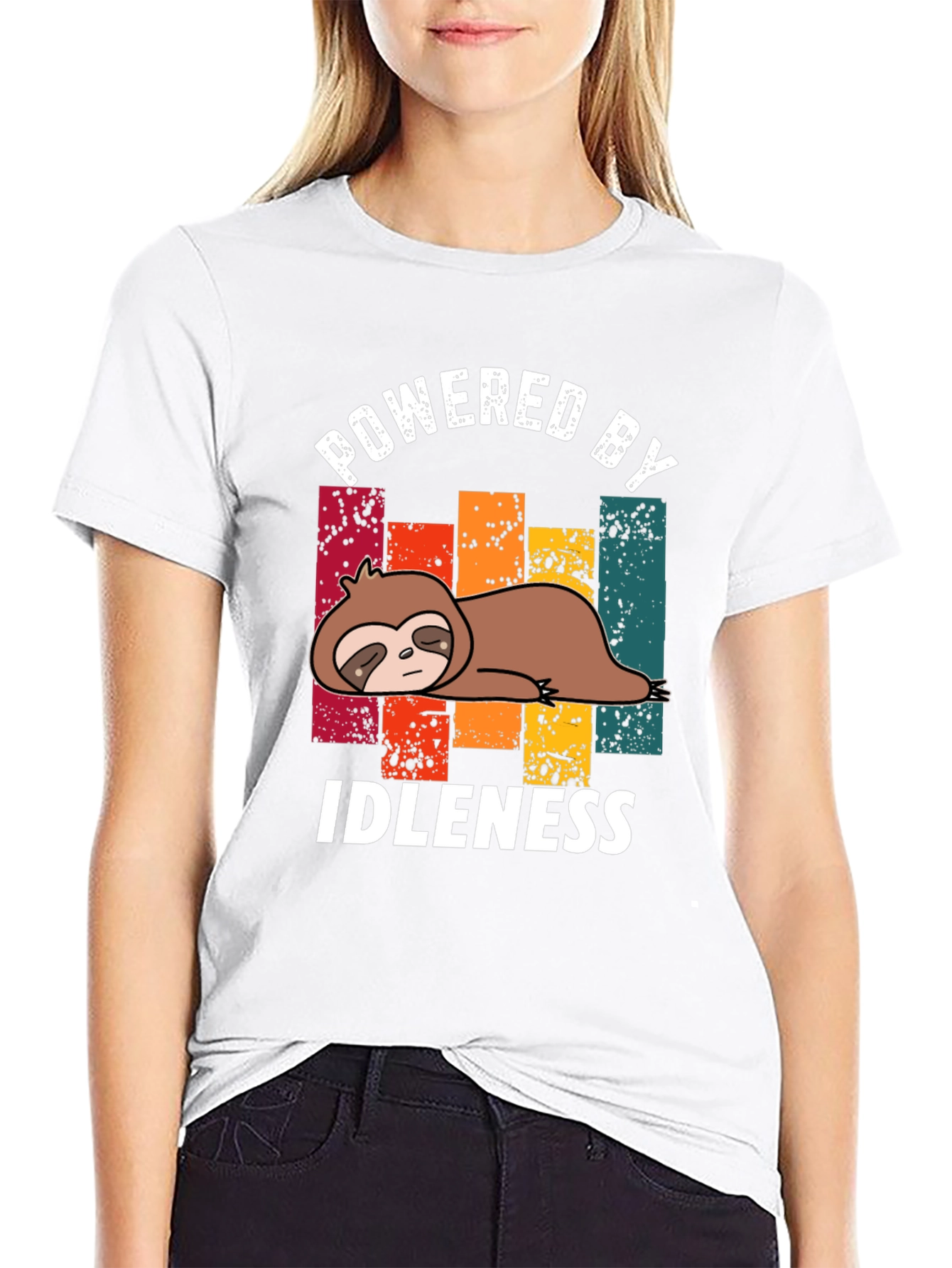 Powered by Idleness Sloth T-Shirt - Black
