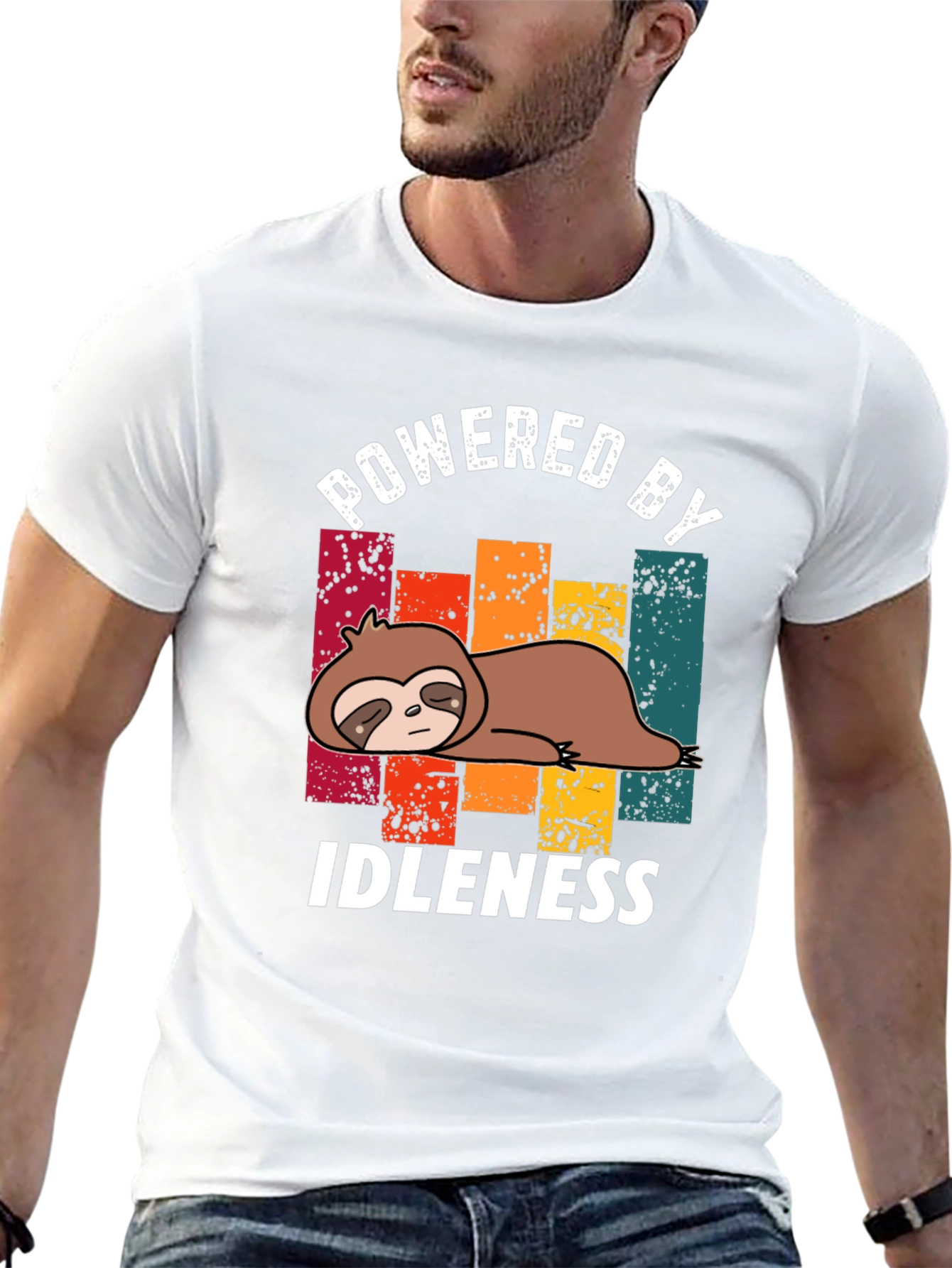Powered by Idleness Sloth T-Shirt - Black