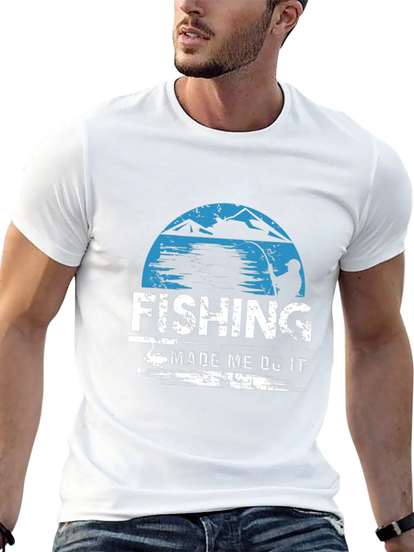 Fishing Made Me Do It Graphic T-Shirt