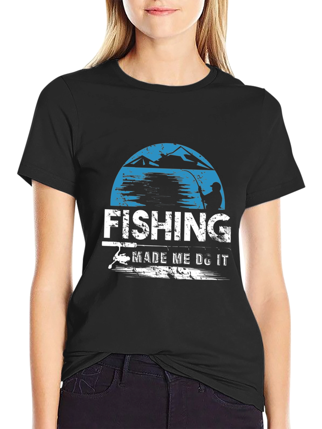Fishing Made Me Do It Graphic T-Shirt