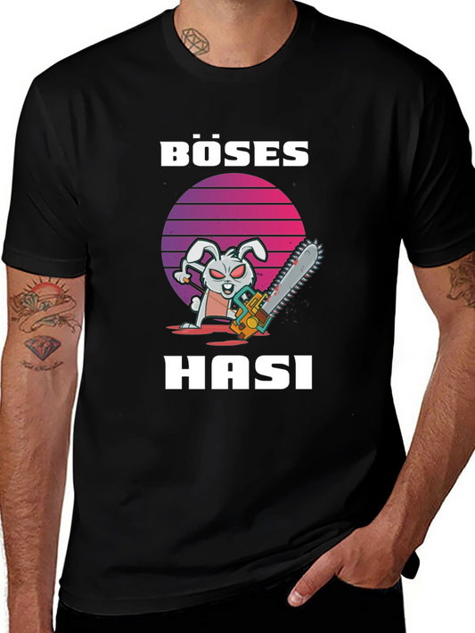Böses Hasi T-Shirt - Evil Bunny Chainsaw Tee