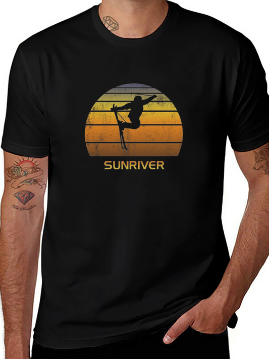 Sunriver Skiing Sunset T-Shirt