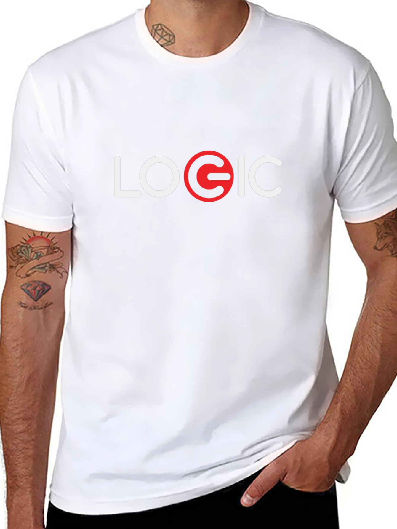 Logic Graphic T-Shirt - Black Cotton Blend