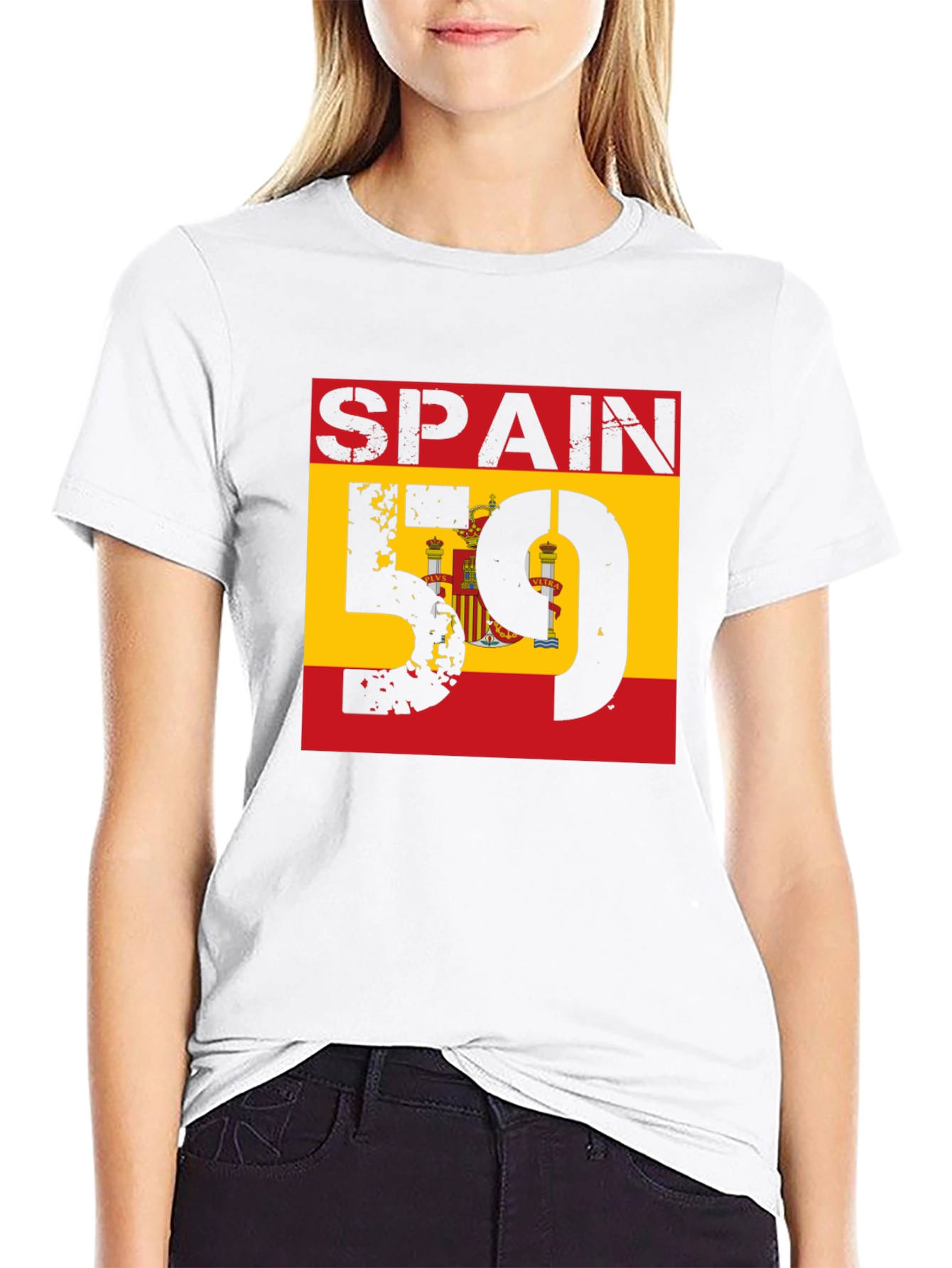 Spain Flag T-Shirt - Distressed Graphic Tee