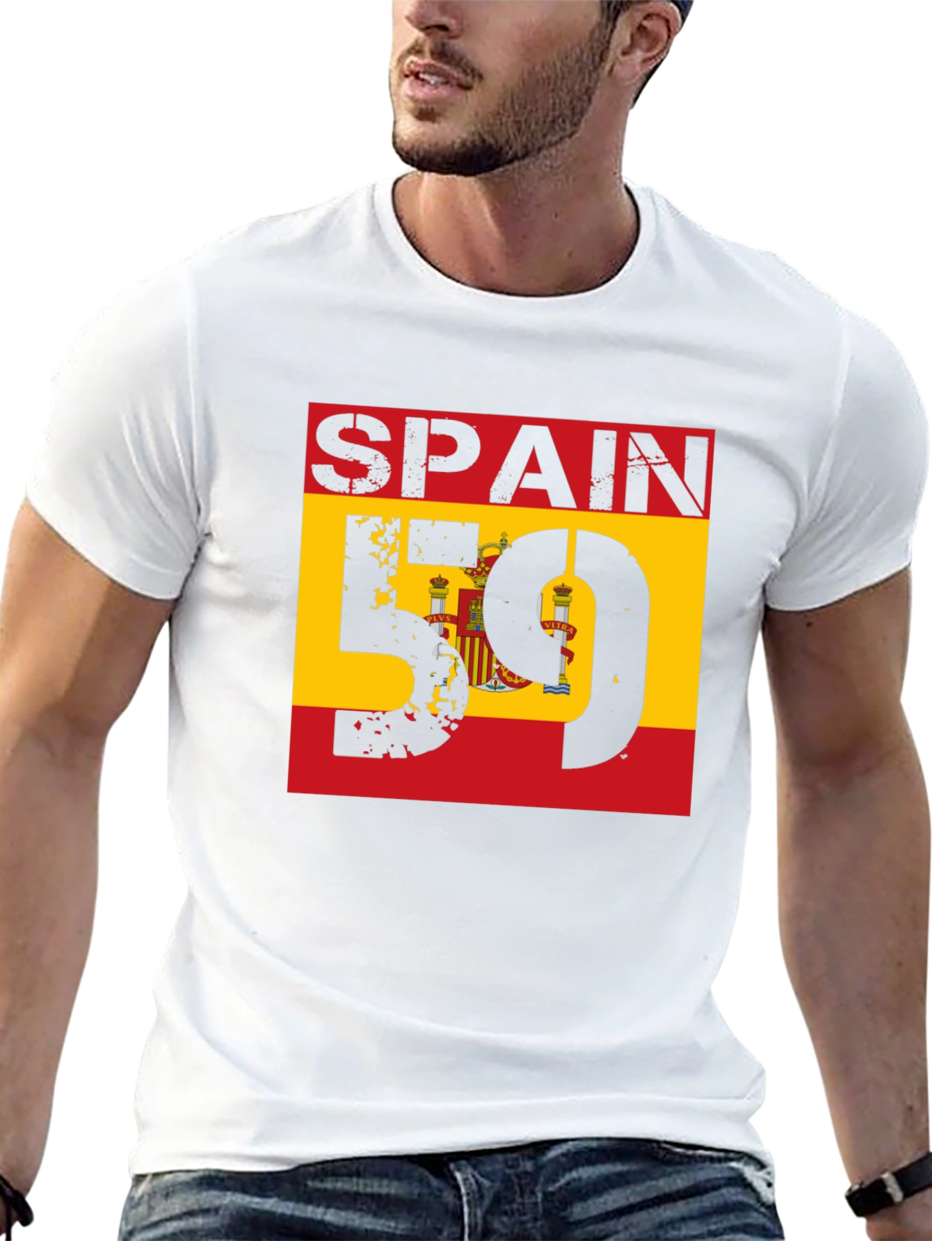 Spain Flag T-Shirt - Distressed Graphic Tee