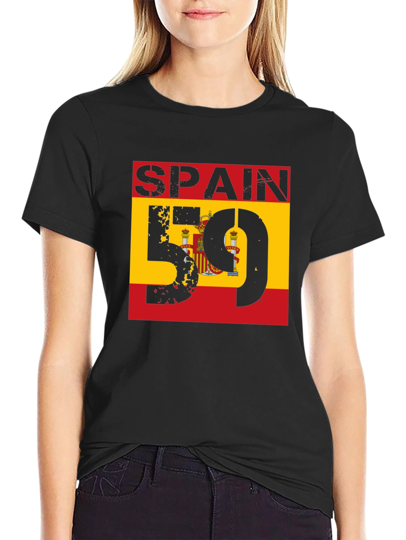 Spain Flag T-Shirt - Distressed Graphic Tee