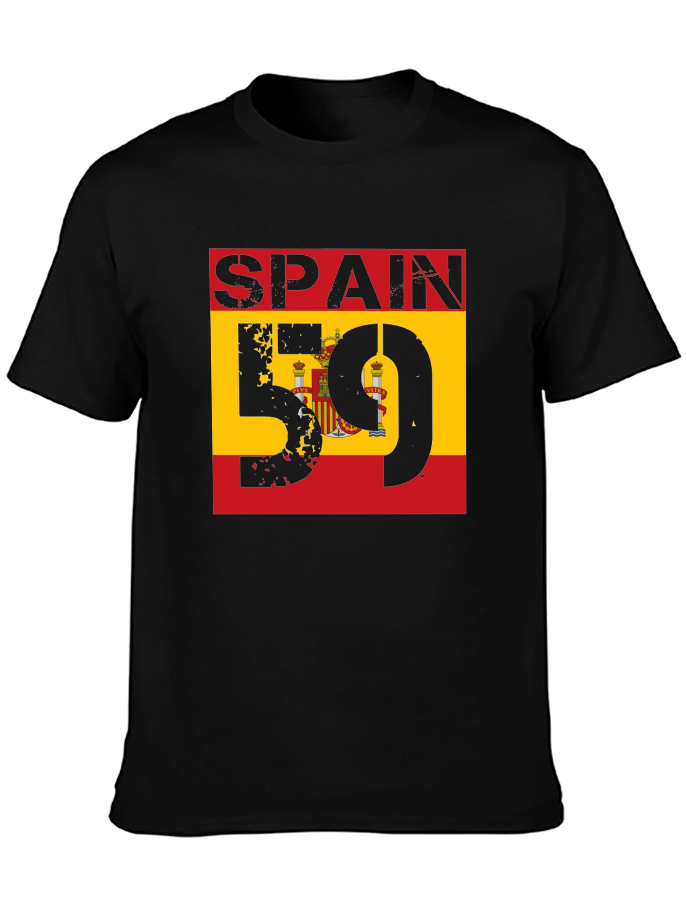 Spain Flag T-Shirt - Distressed Graphic Tee