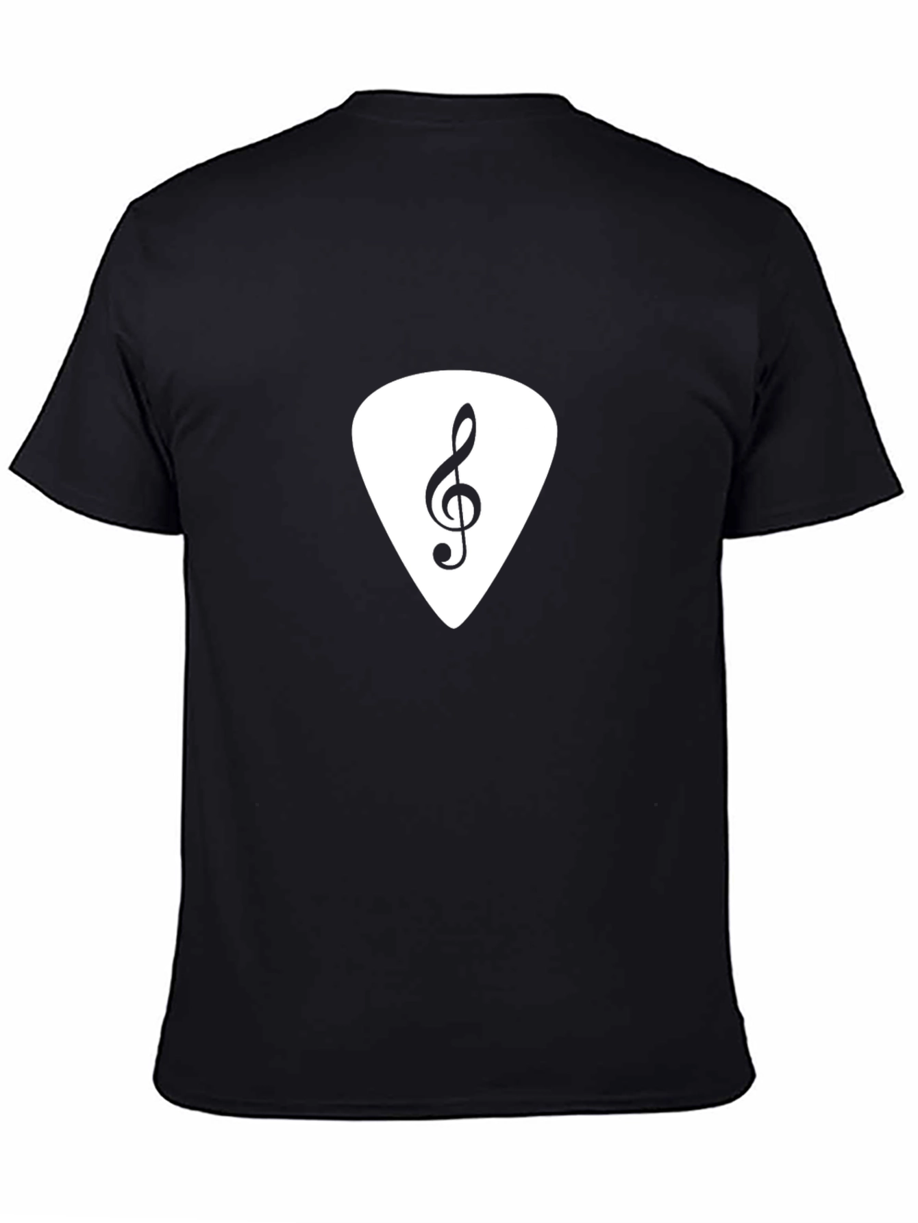 Treble Clef Guitar Pick Graphic Tee - Music Lover
