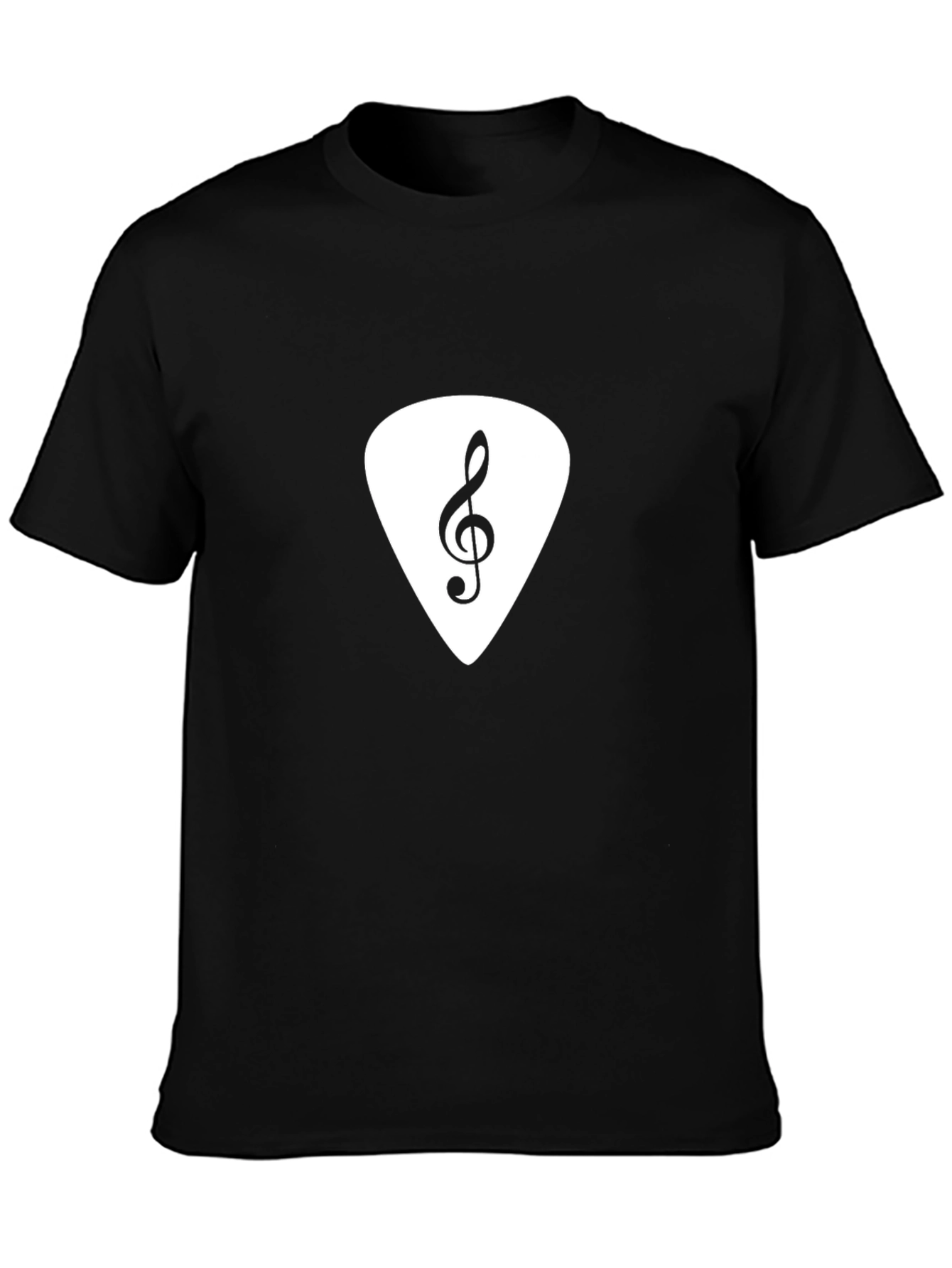 Treble Clef Guitar Pick Graphic Tee - Music Lover