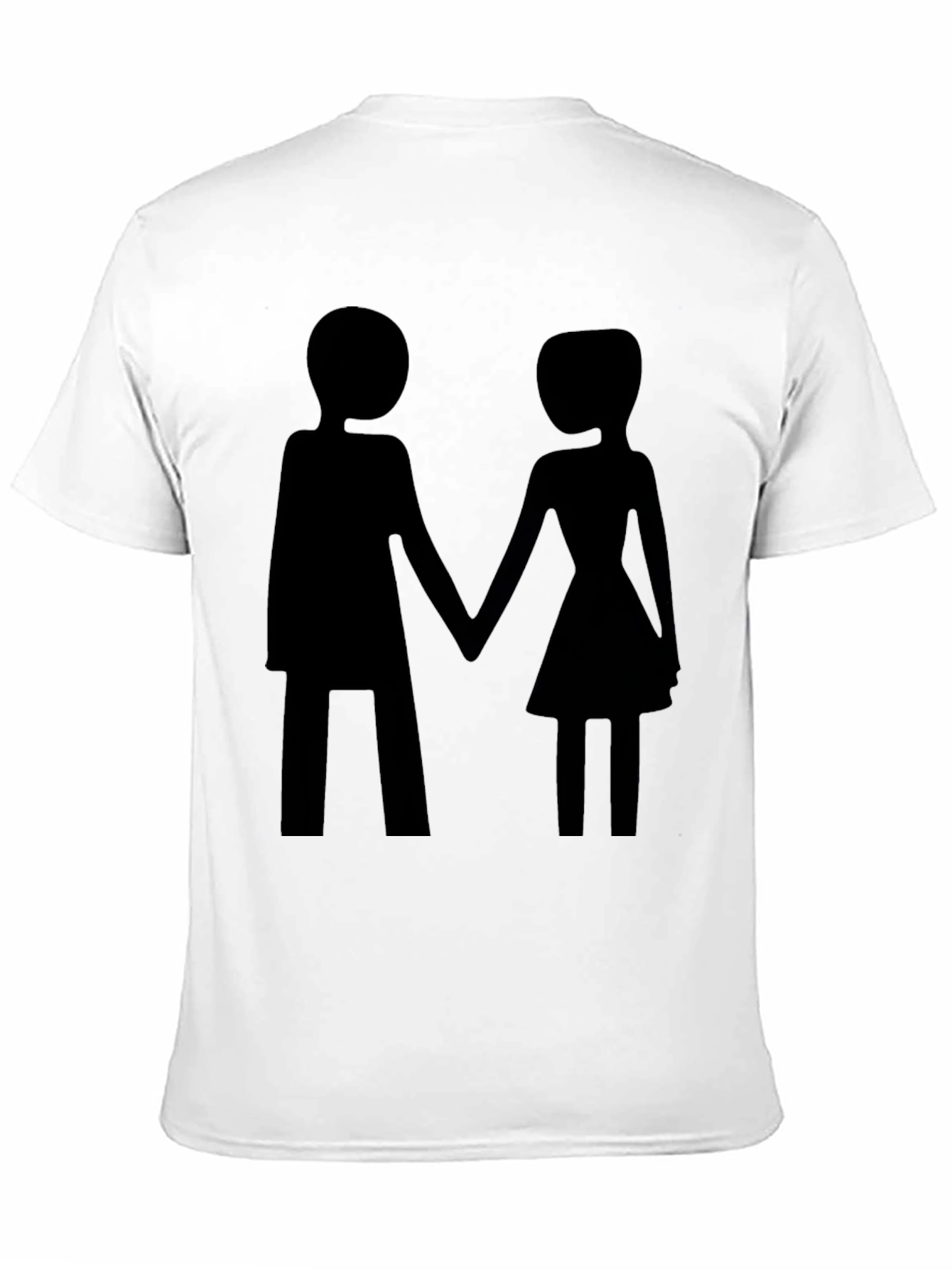 Couple Holding Hands Graphic Black Tee