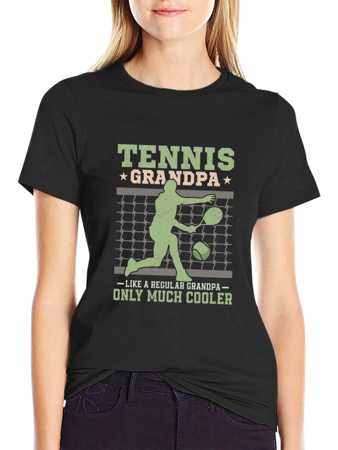 Tennis Grandpa T-Shirt - Cool Grandfather Gift