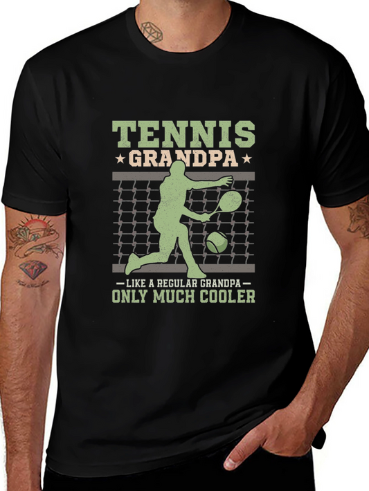 Tennis Grandpa T-Shirt - Cool Grandfather Gift
