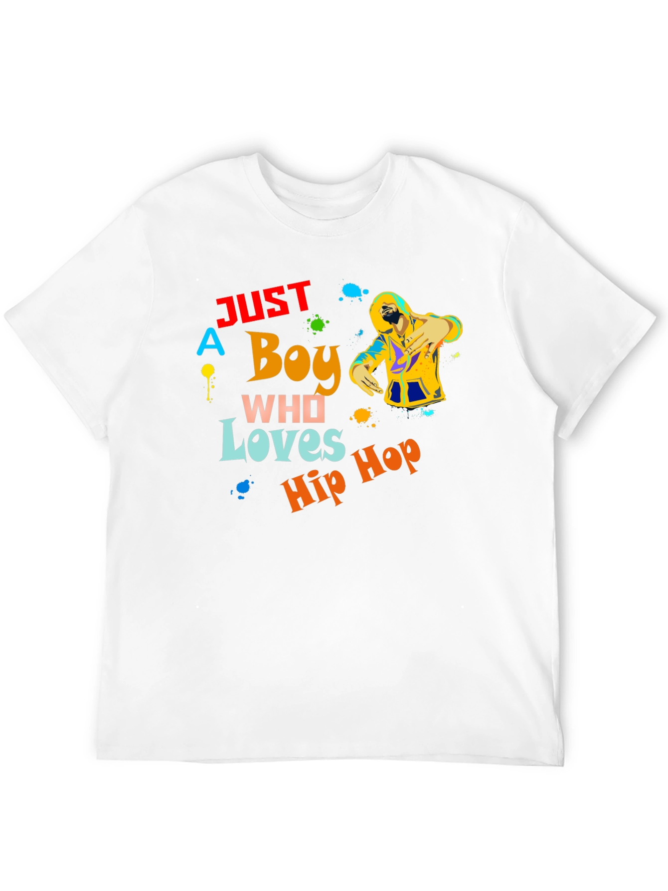 Just a Boy Who Loves Hip Hop Graphic T-Shirt