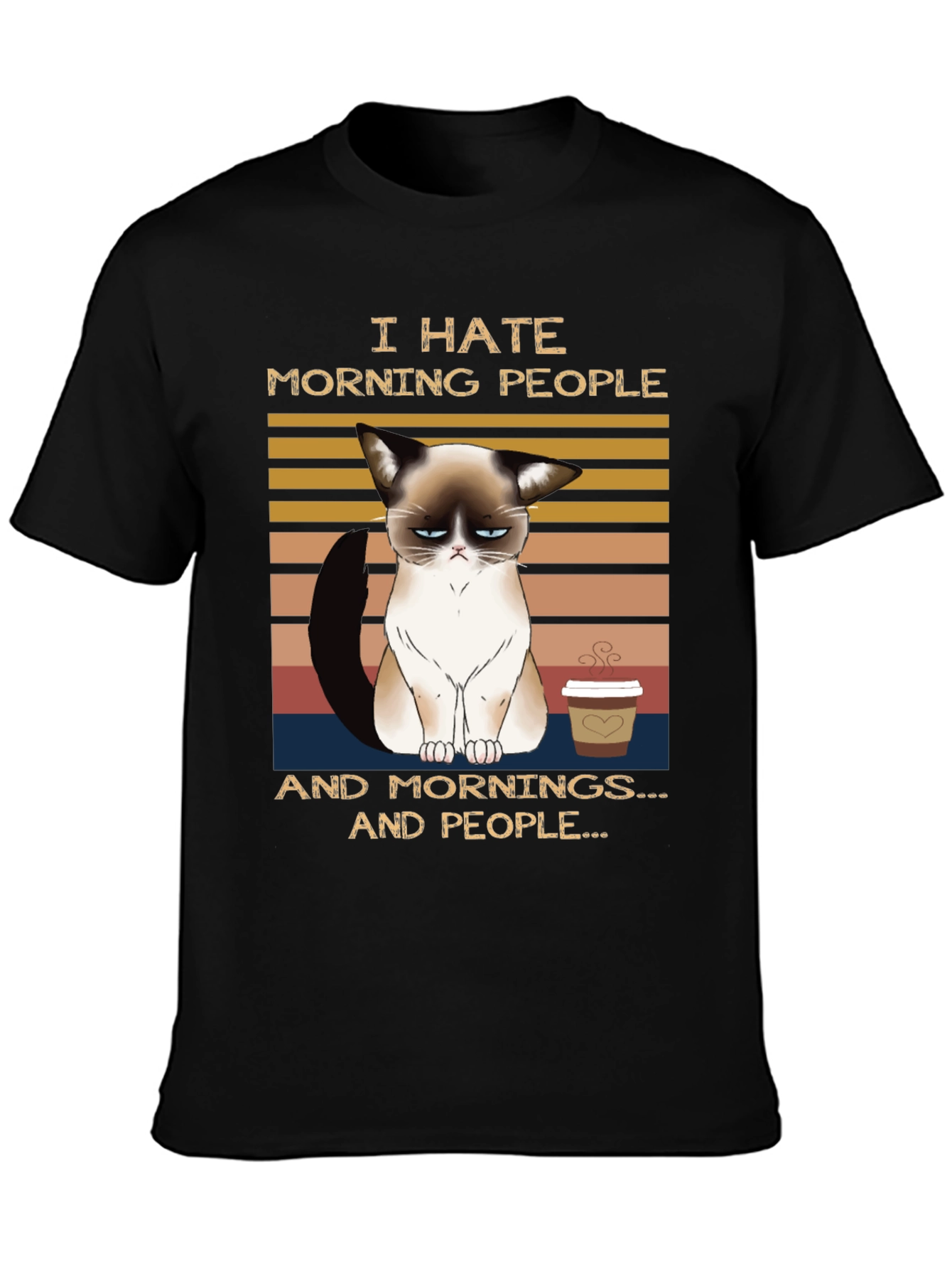 Grumpy Cat T-Shirt: I Hate Morning People