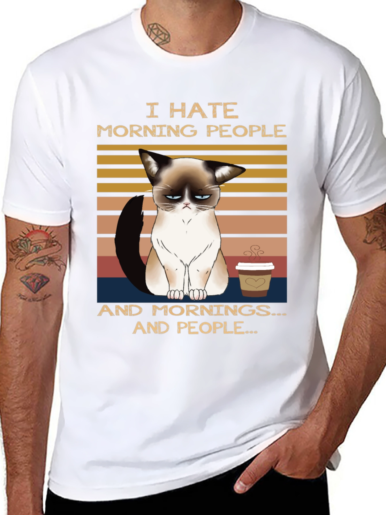 Grumpy Cat T-Shirt: I Hate Morning People