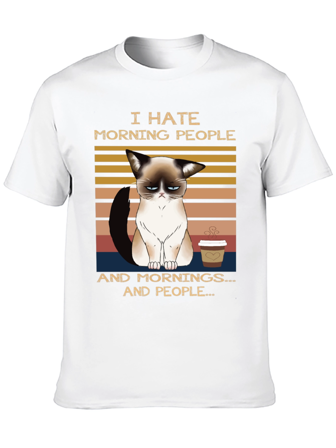 Grumpy Cat T-Shirt: I Hate Morning People