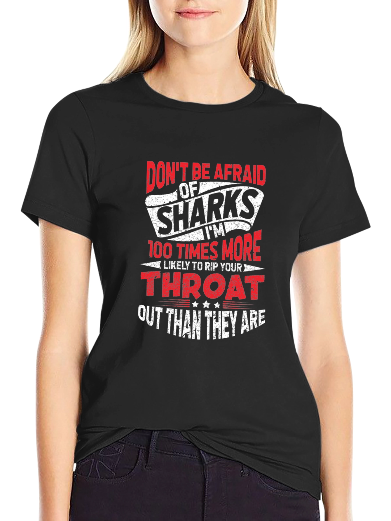 Funny Shark Humor Graphic T-Shirt
