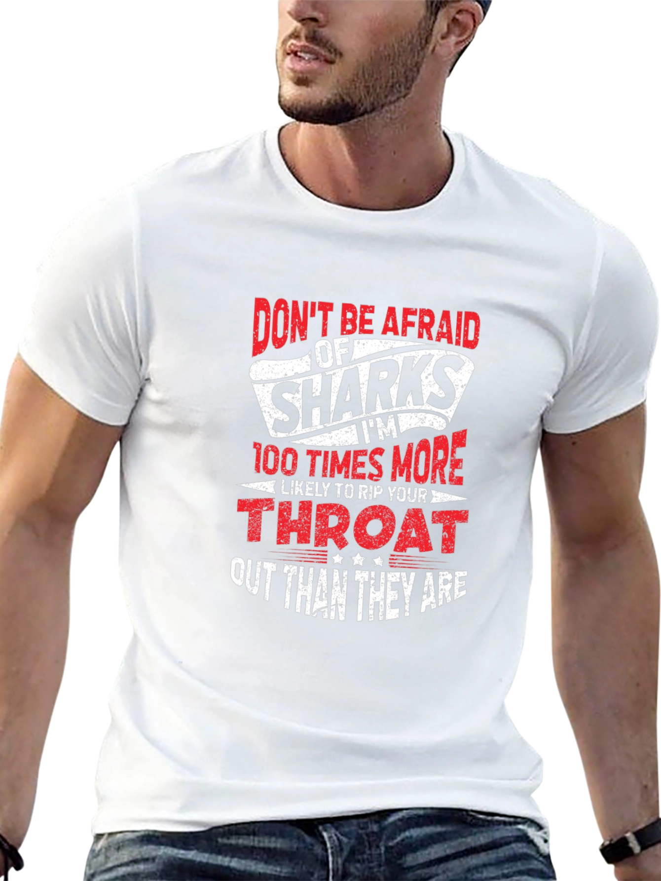 Funny Shark Humor Graphic T-Shirt