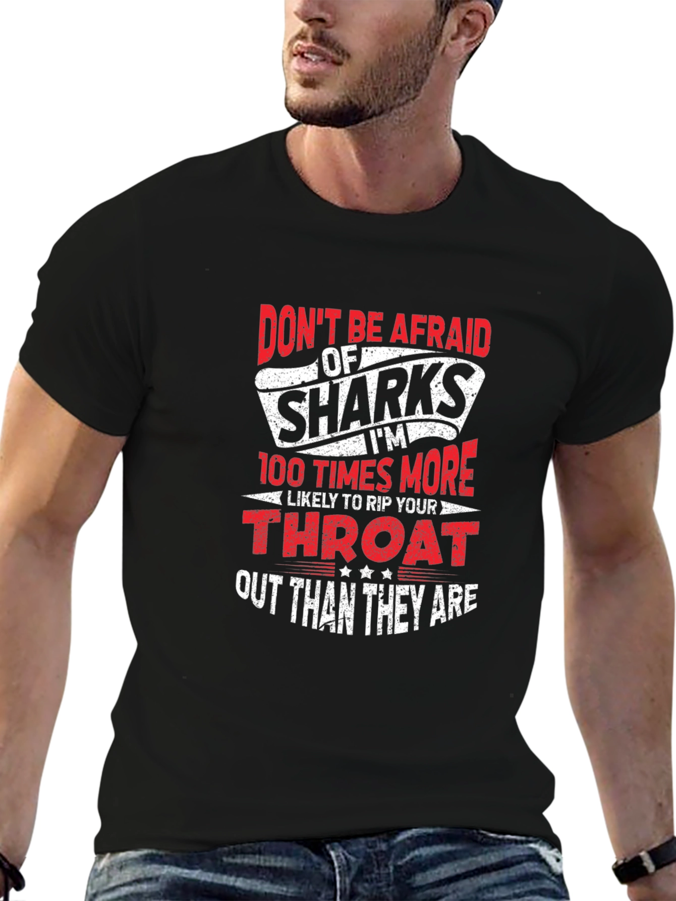 Funny Shark Humor Graphic T-Shirt