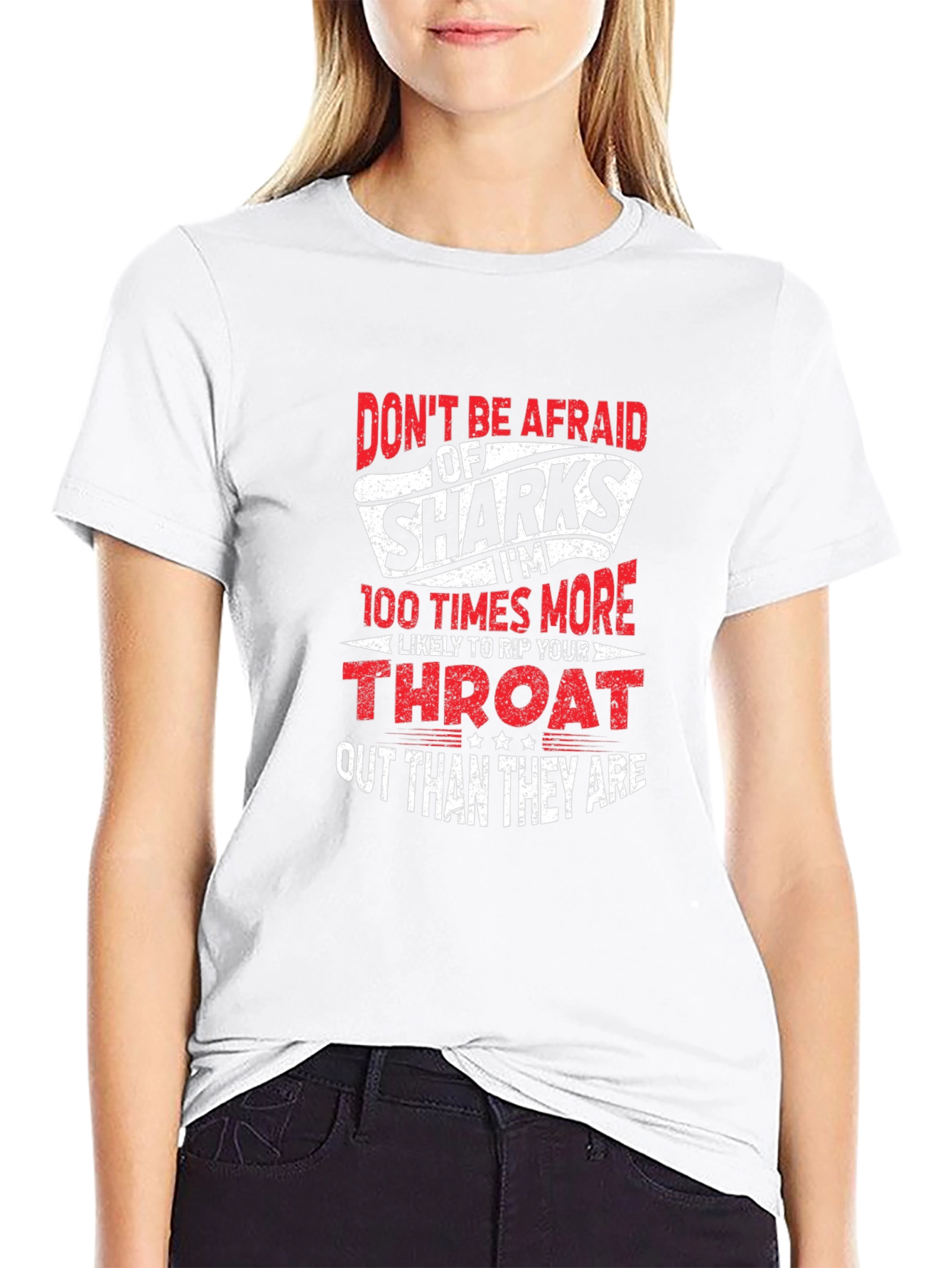 Funny Shark Humor Graphic T-Shirt