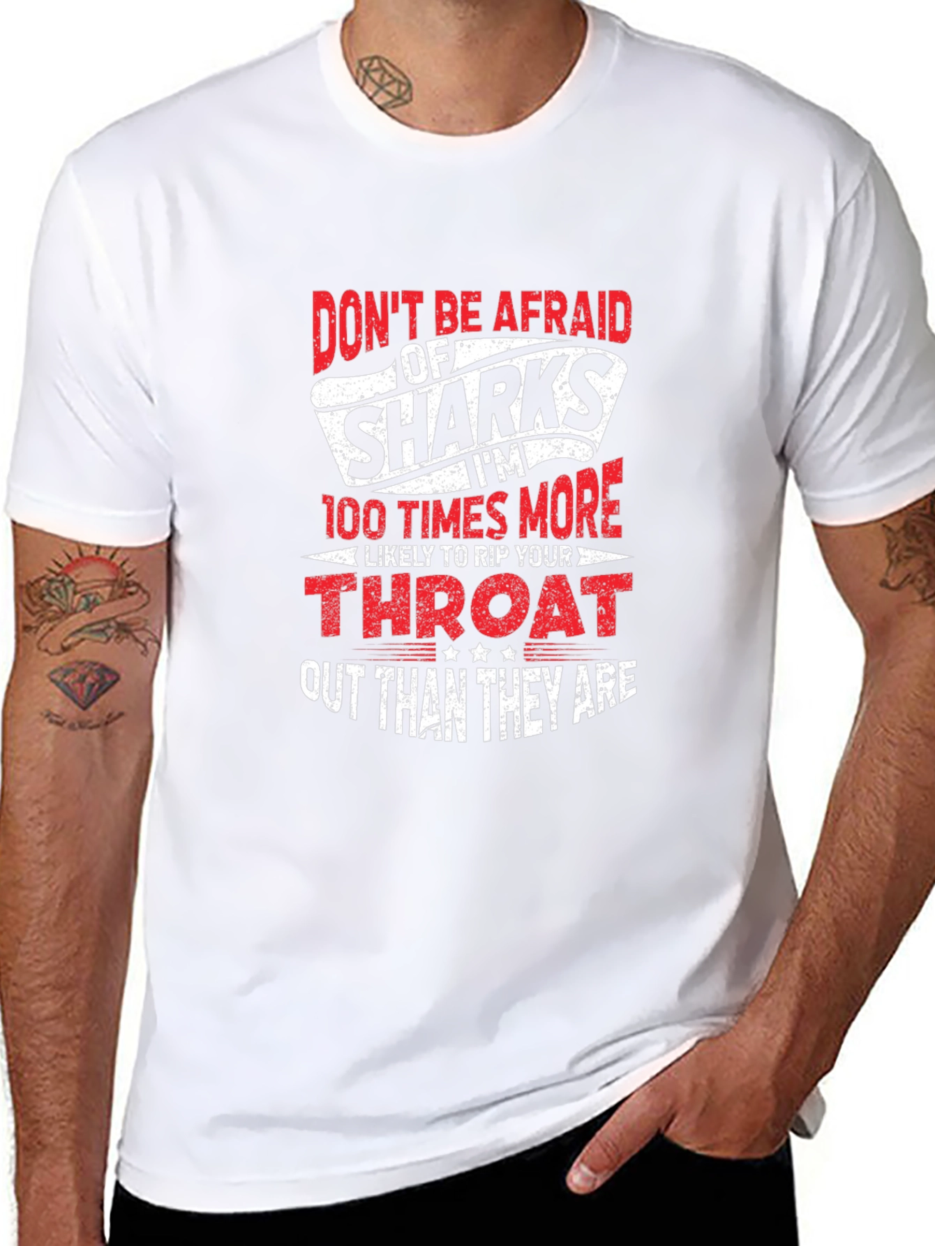 Funny Shark Humor Graphic T-Shirt