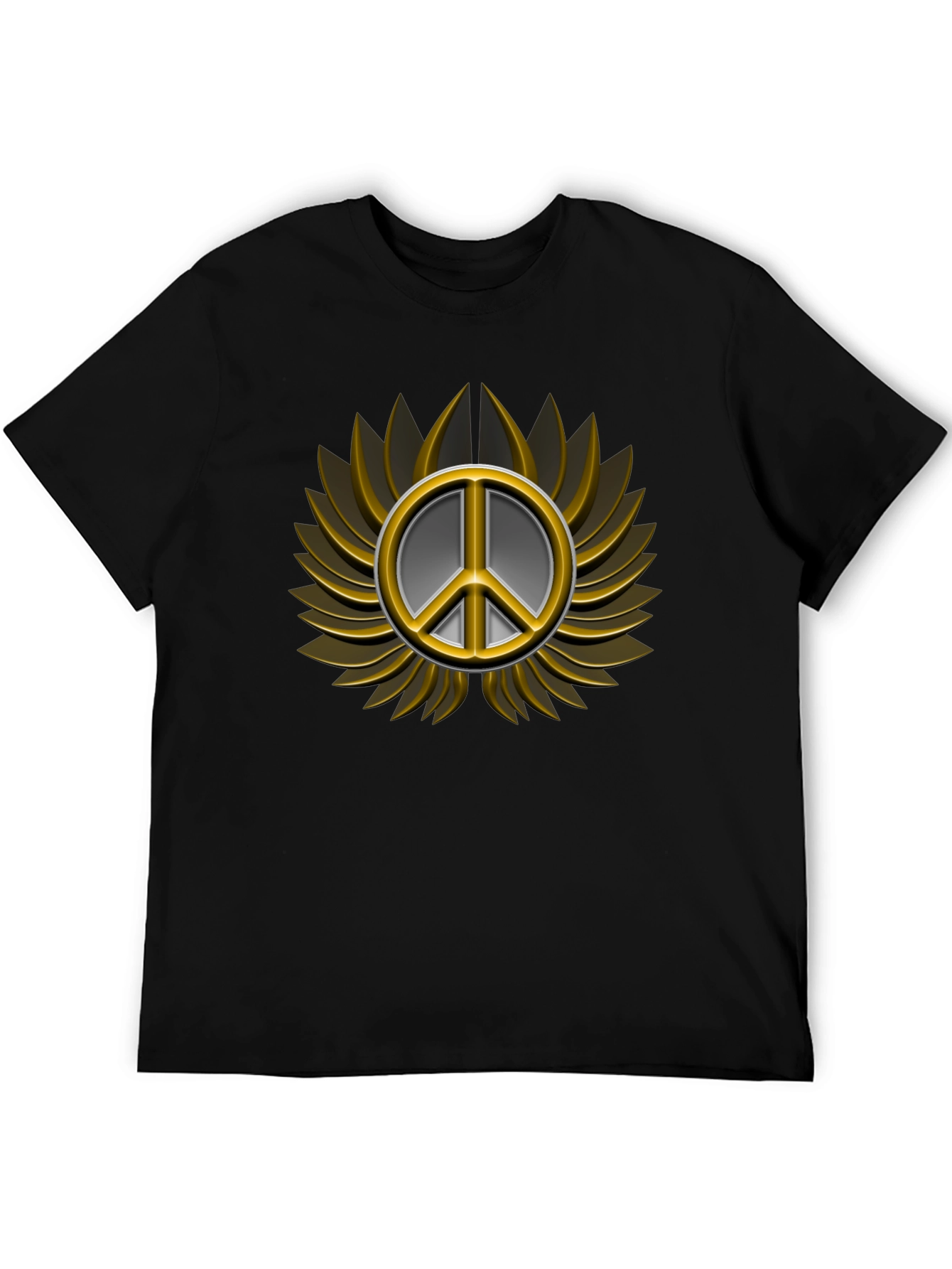 Peace Sign Graphic T-Shirt - Black