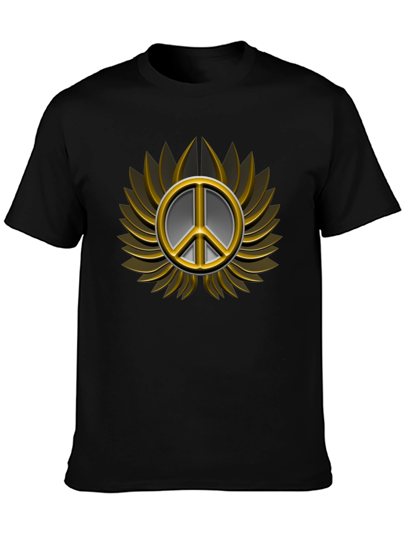 Peace Sign Graphic T-Shirt - Black