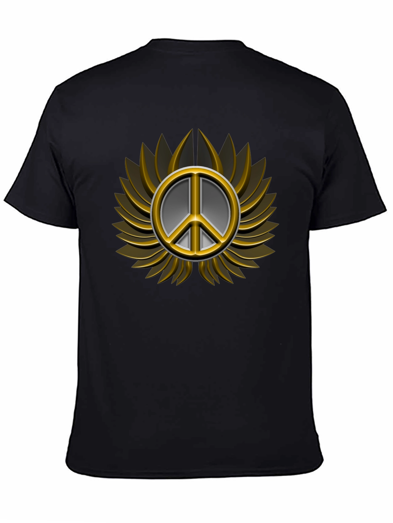 Peace Sign Graphic T-Shirt - Black