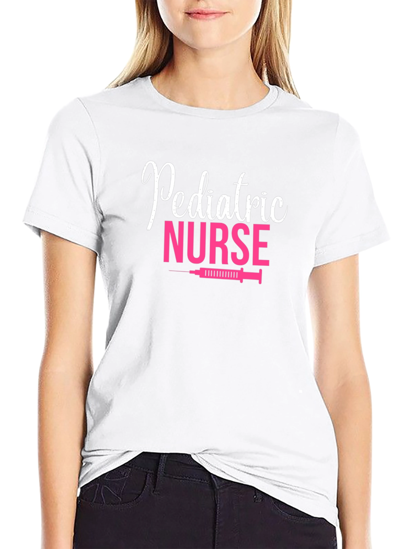 Pediatric Nurse Graphic Tee - Comfortable Black T-Shirt
